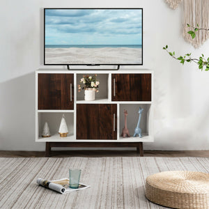 Wood Display Sideboard Storage Cabinet with Storage Compartments view 3