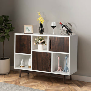 Wood Display Sideboard Storage Cabinet with Storage Compartments view 7