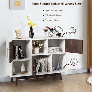 Wood Display Sideboard Storage Cabinet with Storage Compartments view 8