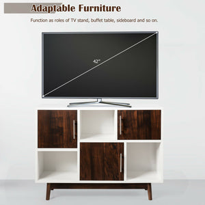 Wood Display Sideboard Storage Cabinet with Storage Compartments view 9