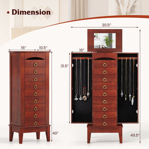 Large Capacity Jewelry Storage Cabinet with 9 Drawers view 4