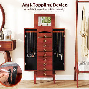 Large Capacity Jewelry Storage Cabinet with 9 Drawers view 9