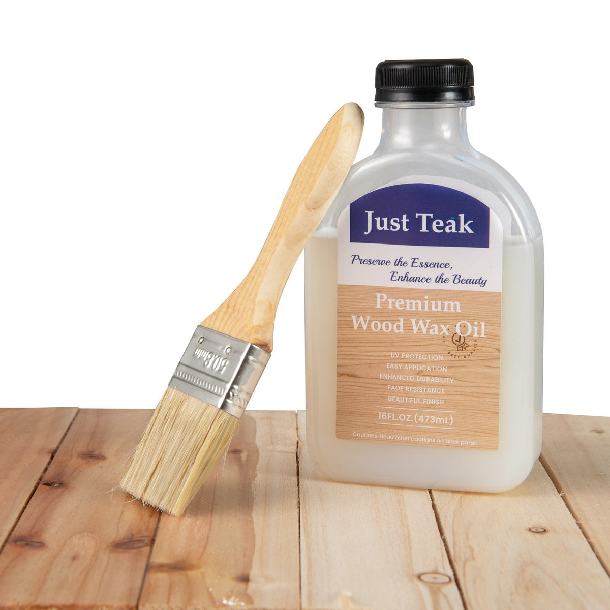 Wood Wax Oil for Outdoor and Indoor Furniture Teak Care Kit to Restore and Protect Wood view 3