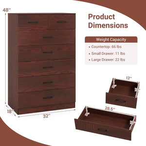 Wooden Chest of Drawers with Anti-toppling Device and Metal Handles view 5