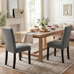Wooden Dining Chairs Set of 2 with Bent Wood Legs view 2