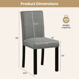Wooden Dining Chairs Set of 2 with Bent Wood Legs view 3