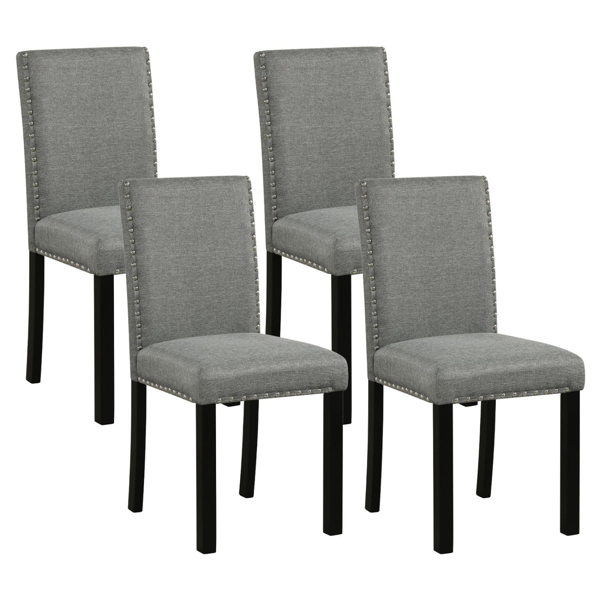 Wooden Dining Chairs Set of 4 with Bent Wood Legs