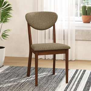 Wooden Dining Chairs Set of 4 with Padded Seat Back for Dining Room-Brown view 2