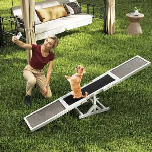 Wooden Dog Agility Seesaw Dog Outdoor Run Game Toy for Obstacle Courses-White view 6