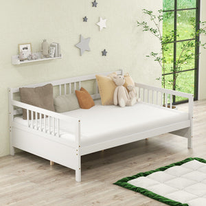 Full Size Daybed Frame with Guardrails-White view 8