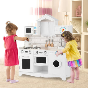 Wooden Kids Kitchen with Washing Machine view 3