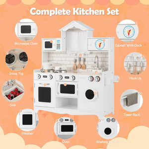 Wooden Kids Kitchen with Washing Machine view 9