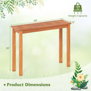 Wooden Plant Stand Outdoor Indoor Solid Wood Flower Pot Holder Display Shelf-M view 5