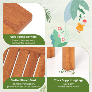 Wooden Plant Stand Outdoor Indoor Solid Wood Flower Pot Holder Display Shelf-S view 7