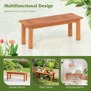 Wooden Plant Stand Outdoor Indoor Solid Wood Flower Pot Holder Display Shelf-S view 8