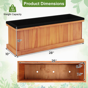 Wooden Raised Garden Bed with Drainage Holes and Liner Solid Fir Wood Planter Box-M view 5