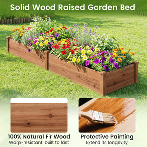 Wooden Vegetable Raised Garden Bed for Backyard Balcony Patio-Brown view 7