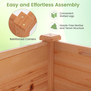 Wooden Vegetable Raised Garden Bed for Backyard Balcony Patio-Orange view 8