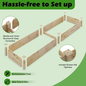 Wooden Vegetable Raised Garden Bed for Backyard Patio Balcony view 5