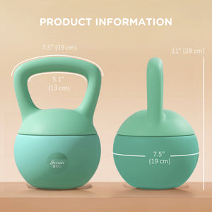 18 lb Soft Kettlebell, Sand Filled Weight w/ Grip Handle, Kettlebell Weight for Full Body Workout, Green – view 3