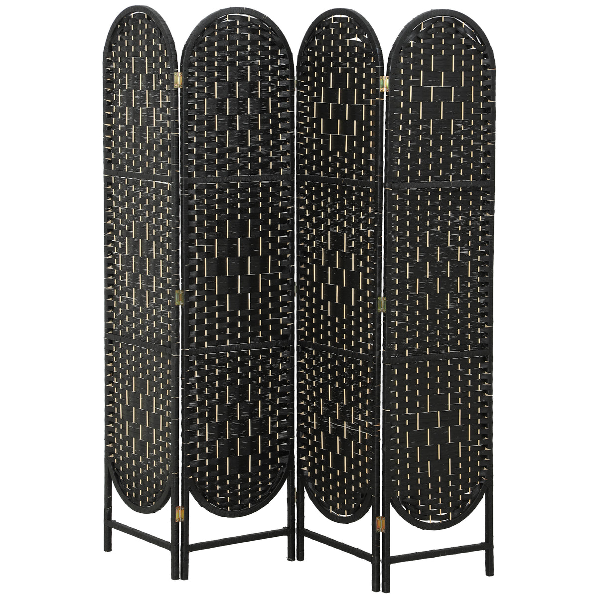 Bohemian Privacy Screen, Folding Room Divider with 3 Panels and Arched Top for Bedroom Living Room Office – view 15