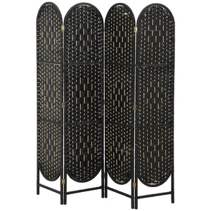 Bohemian Privacy Screen, Folding Room Divider with 3 Panels and Arched Top for Bedroom Living Room Office – view 15