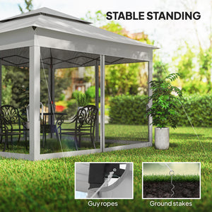 11' x 11' Pop Up Canopy 2-Tier Soft Top Shelter Event Tent w/ Netting Carry Bag for Patio Backyard Garden – view 19