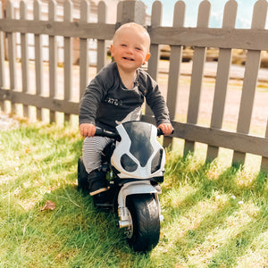 Aosom Kids Motorcycle, 6V Battery Powered Toddler Motorcycle with Headlight, Music, 3 Wheels Electric Motorcycle for Kids, Licensed BMW, Gift for Boys & Girls -
