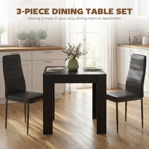 Dining Table Set for 2, Square Kitchen Table and Chairs – view 3