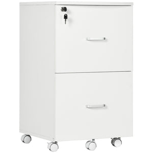 2 Drawer File Cabinet with Lock, Small Rolling Filing Cabinet for A4, Letter-Size Documents – view 8