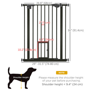 36" Easy Open Indoor Dog Gates for Doorways, House, Stair - White – view 9