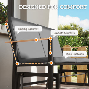 Outdoor Glider Bench for 2 Person, Patio Glider Loveseat with Thick Cushions for Garden Balcony Porch – view 5