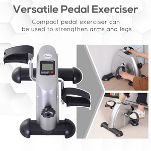 Soozier Portable Mini Pedal Exercise Bike Indoor Cycle Fitness Arm Leg w/ LCD Display