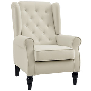 Fabric Accent Chair, Button Tufted Armchair, Upholstered Modern Living Room Chair