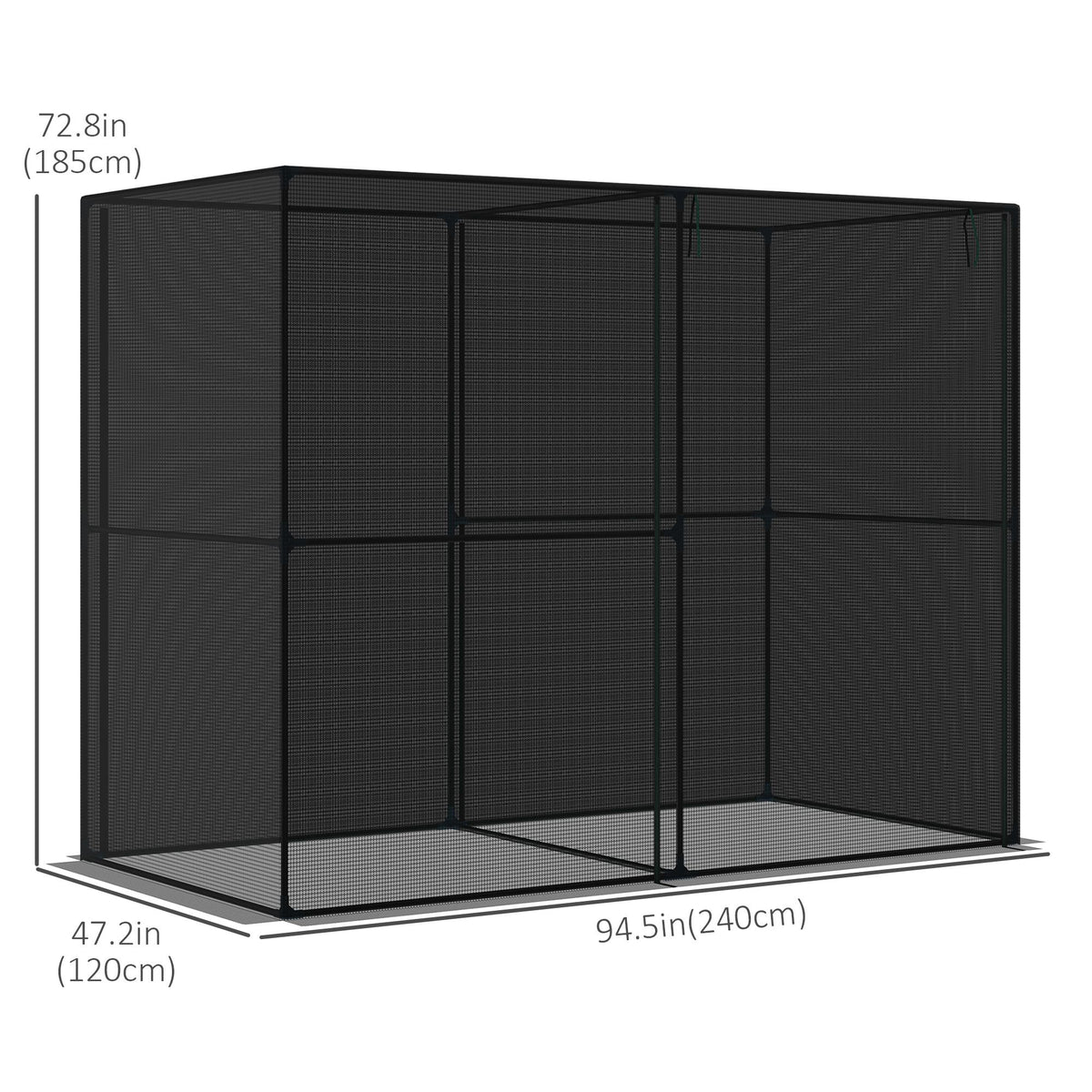 94.5''x47.25''x 72.75'' Heavy Duty Outdoor Greenhouse W/ Frame Garden Planting Warm House With Roll-Up – view 3