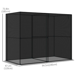 94.5''x47.25''x 72.75'' Heavy Duty Outdoor Greenhouse W/ Frame Garden Planting Warm House With Roll-Up – view 3