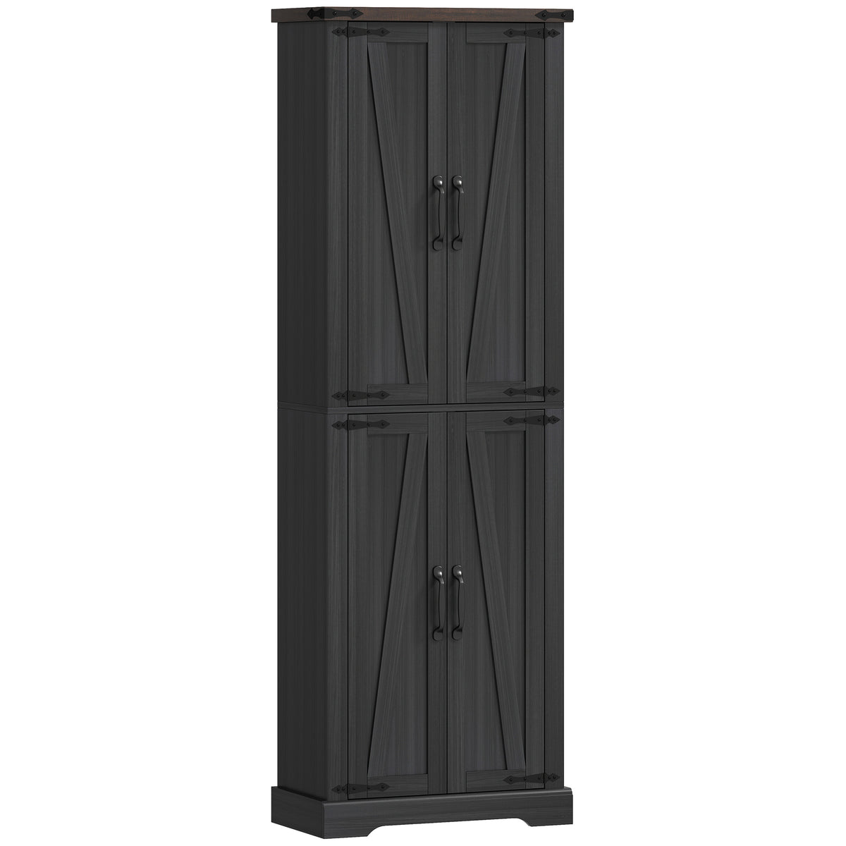 72" Pantry Cabinet, Farmhouse Freestanding Kitchen Storage Cabinet with Adjustable Shelves for Dining Room