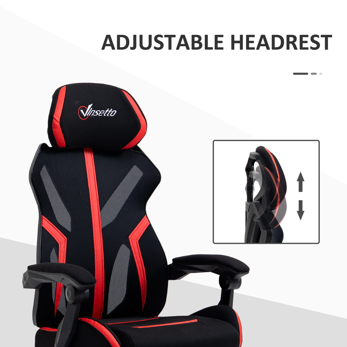Gaming Chair, Ergonomic Computer Chair with Footrest, Headrest – view 13