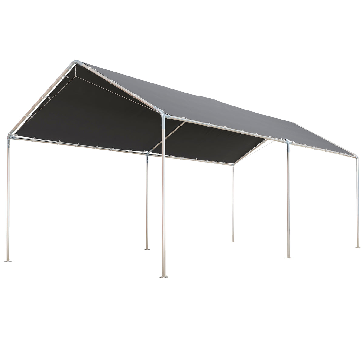10' x 20' Carport Heavy Duty Galvanized Car Canopy with Included Anchor Kit, 3 Reinforced Steel Cables – view 8