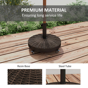 20.5" Round Parasol Base Resin Patio Umbrella Base Garden Parasol Holder Outdoor Offset Weight Stand – view 13