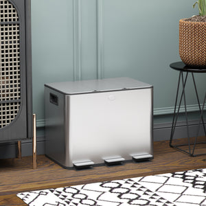 Garbage Bin, Soft-Close Trash Can with Foot Pedal, 3x5 Gallon (3x20 L) Garbage Can with Removable Inner – view 14