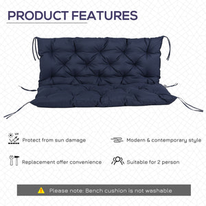 2 Seater Garden Bench Cushion, Soft Thick Outdoor Non-Slip 2 Seater Soft Pad With Backrest for Garden – view 18