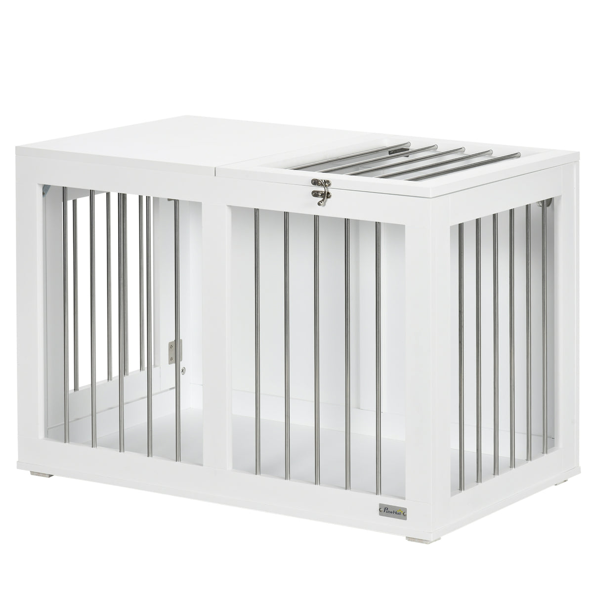 31.5" Dog Crate Furniture with Double Doors, for Medium Dogs, Grey – view 8