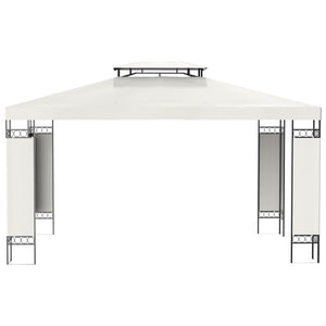 10' x 13' Outdoor Gazebo, Double Roof Patio Gazebo Canopy Shelter with Screen Decorate Corner Frame, White – view 6