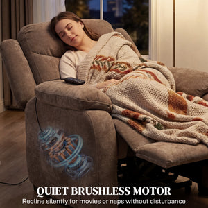 Massage Recliner Chair, Power Recliner with Quiet Brushless Motor, Remote, Pockets, 2 Memory Positions – view 12