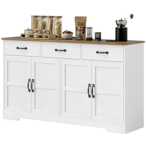 Sideboard Buffet Cabinet with Storage, Modern Coffee Bar Cabinet with 3 Drawers and Adjustable Shelves – view 8