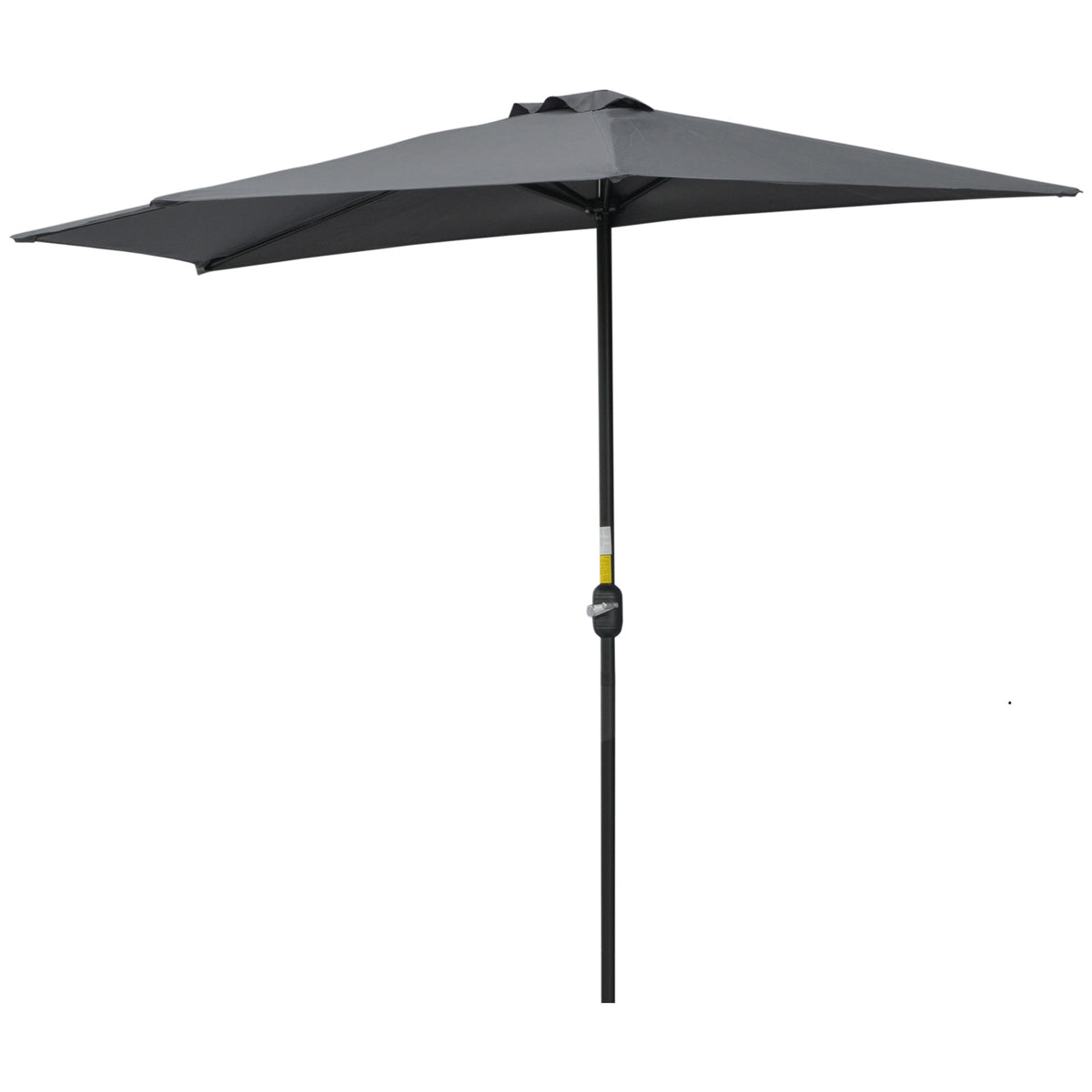 9.8ft Half Umbrella Semi Round Patio Parasol with Crank Handle, Top Vent for Garden – view 2