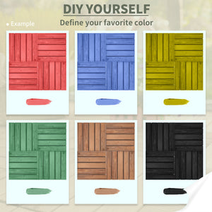 27 Pcs Wood Interlocking Deck Tiles, 12 x 12in Outdoor Flooring Tiles for Indoor and Outdoor Use – view 12