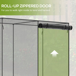 6.5 x 3.3ft Crop Cage, Garden Plant Protector with Single Zippered Door, Storage Bag and Ground Stakes – view 5