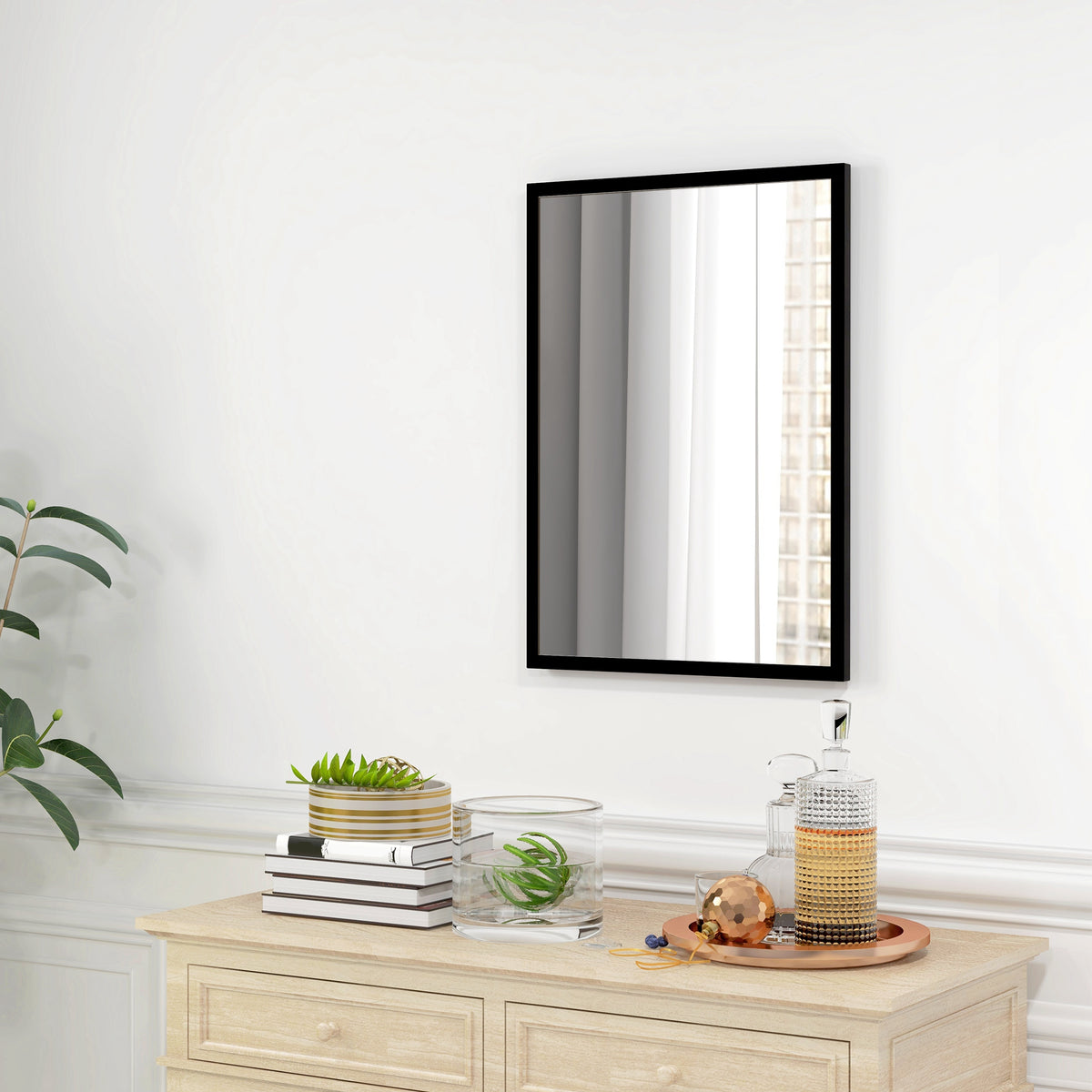 22" x 30" Bathroom Mirror for Wall, Rectangular Mirror for Living Room, Bedroom, Entryway, Black – view 21